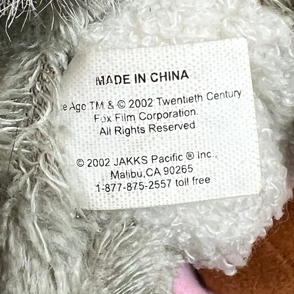 Ice Age Scrat Plush 2002 Jakks Pacific Saber Tooth Squirrel with Acorn 10 inch